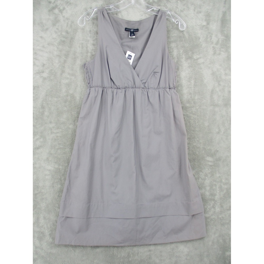 Gap Dress Womens 2 Babydoll Mini A Line Minimalist Lightweight Casual Gray New